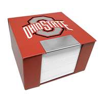 Ohio State Buckeyes Leather Memo Cube Holder