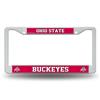 Ohio State Buckeyes White Plastic License Plate Frame