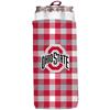 Ohio State Buckeyes Plaid Slim Coozie