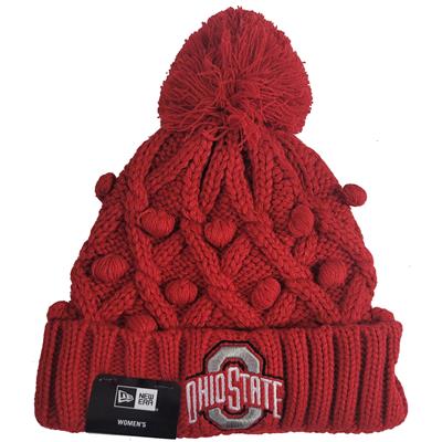 Ohio State Buckeyes New Era Womens Toasty Pom Knit