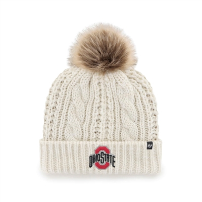 Ohio State Buckeyes 47 Brand Womens Meeko Pom Knit