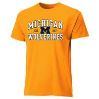 Michigan Wolverines Cotton Heritage T-Shirt - Gold