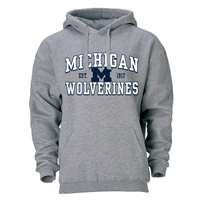 Michigan Wolverines Heritage Hoodie - Heather Grey