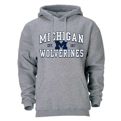 Michigan Wolverines Heritage Hoodie - Heather Grey