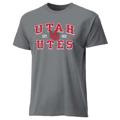 Utah Utes Cotton Heritage T-Shirt - Grey