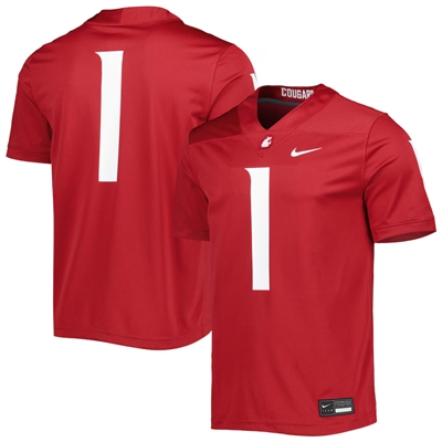 Nike Washington State Cougars Untouchable Football Jersey - #1 - Crimson