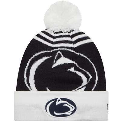 Penn State Nittany Lions New Era Logo Whiz 2 Pom Knit Beanie