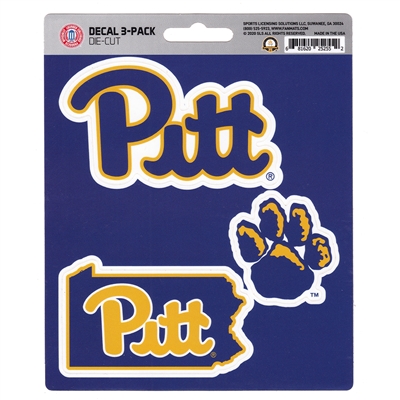 Pittsburgh Panthers Decals - 3 Pack