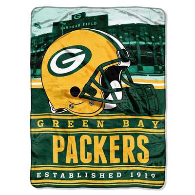 Green Bay Packers Silk Touch Raschel Throw Blanket