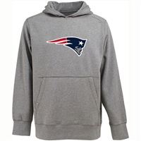 New England Patriots Antigua Signature Hoodie Grey