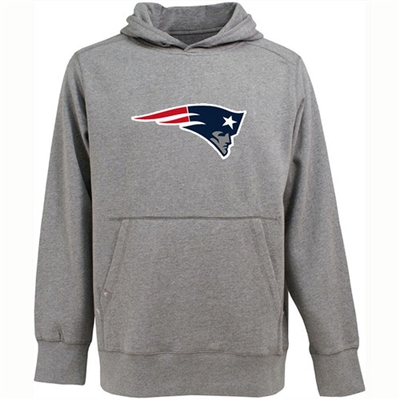 New England Patriots Antigua Signature Hoodie Grey