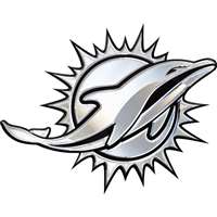 Miami Dolphins Chrome Auto Emblem