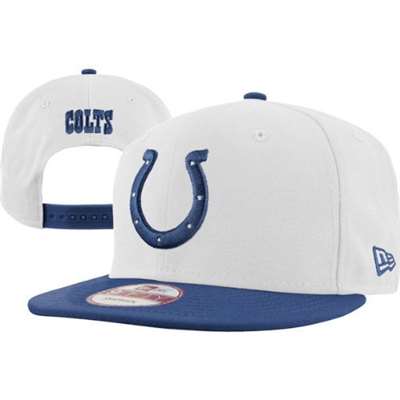 Indianapolis Colts New Era 9Fifty White Top Snap Back Hat