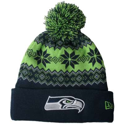 Seattle Seahawks New Era NFL Snowburst Knit Beanie