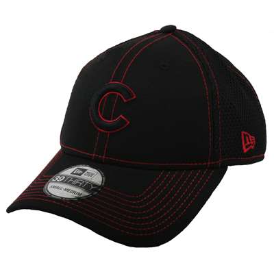 Chicago Cubs New Era 39Thirty Team Neo Hat - Black