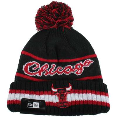 New Era Chicago Bulls beanie hat in black