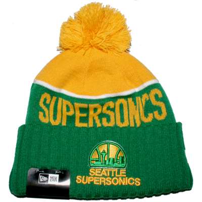 Seattle Supersonics New Era Sport Knit Pom Beanie