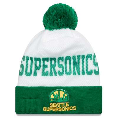 Seattle Supersonics New Era Mesh Layer Knit Pom Beanie