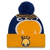 Golden State Warriors New Era Logo Whiz 2 Pom Knit Beanie