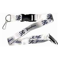 New York Yankees Logo Lanyard - White