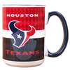 Houston Texans 15oz White Stripe Coffee Mug