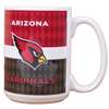 Arizona Cardinals 15oz White Stripe Coffee Mug