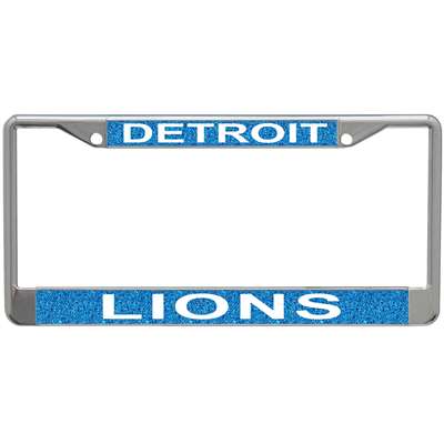 Detroit Lions Colored Glitter Metal Frame - Light Blue