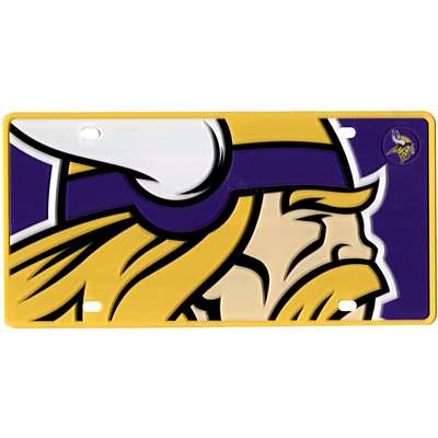 Minnesota Vikings Full Color Super Stripe Inlay License Plate