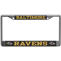 Baltimore Ravens Metal License Plate Frame - Carbon Fiber