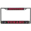 Houston Texans Metal License Plate Frame - Carbon Fiber