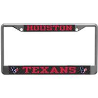 Houston Texans Metal License Plate Frame - Carbon Fiber