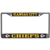 Kansas City Chiefs Metal License Plate Frame - Carbon Fiber