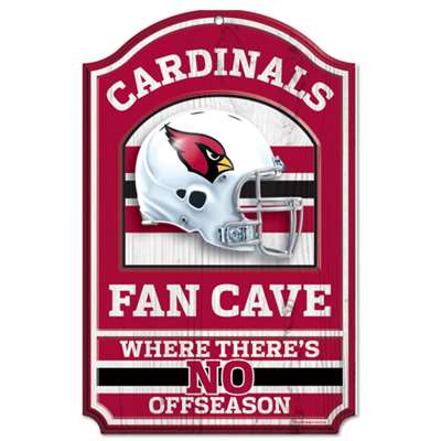 Arizona Cardinals Fan Cave Wood Sign