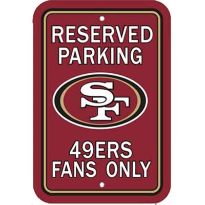 San Francisco 49ers Plastic Parking Sign