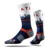 Atlanta Strideline Strapped Fit 2.0 Socks - White/Navy