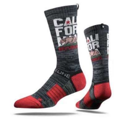 California Republic Strideline Strapped Fit 2.0 Socks - Charcoal Bear