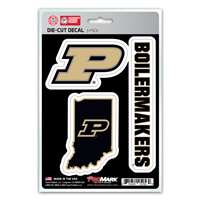 Purdue Boilermakers Decals - 3 Pack