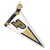 Purdue Boilermakers Glass Christmas Ornament - Pennant