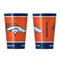 Denver Broncos Disposable Paper Cups - 20 Pack