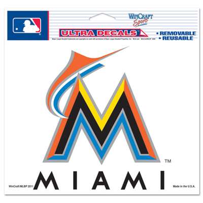 Miami Marlins Ultra decals 5" x 6"