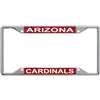 Arizona Cardinals Metal Inlaid Acrylic License Plate Frame