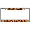 Cincinatti Bengals Metal Inlaid Acrylic License Plate Frame