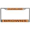 Cleveland Browns Metal Inlaid Acrylic License Plate Frame