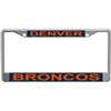 Denver Broncos Metal Inlaid Acrylic License Plate Frame