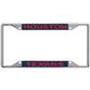 Houston Texans Metal Inlaid Acrylic License Plate Frame