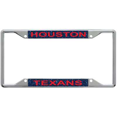 Houston Texans Metal Inlaid Acrylic License Plate Frame