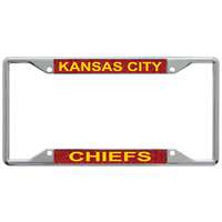 Kansas City Chiefs Metal Inlaid Acrylic License Plate Frame