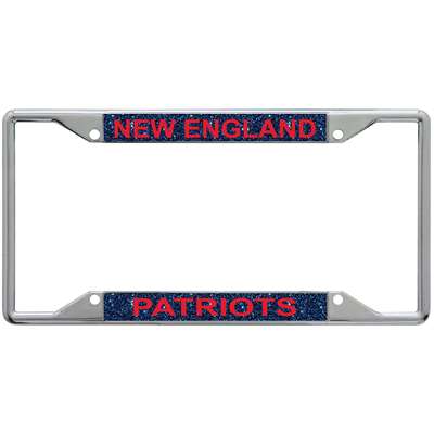 New England Patriots Metal Inlaid Acrylic License Plate Frame