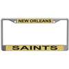 New Orleans Saints Metal Inlaid Acrylic License Plate Frame