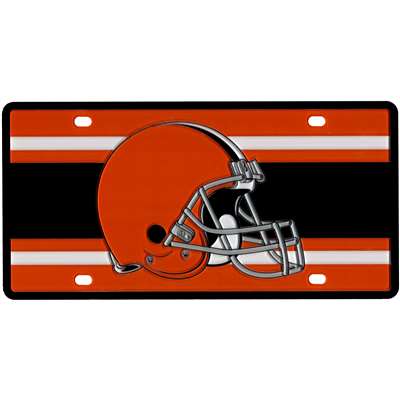 Cleveland Browns Full Color Super Stripe Inlay License Plate